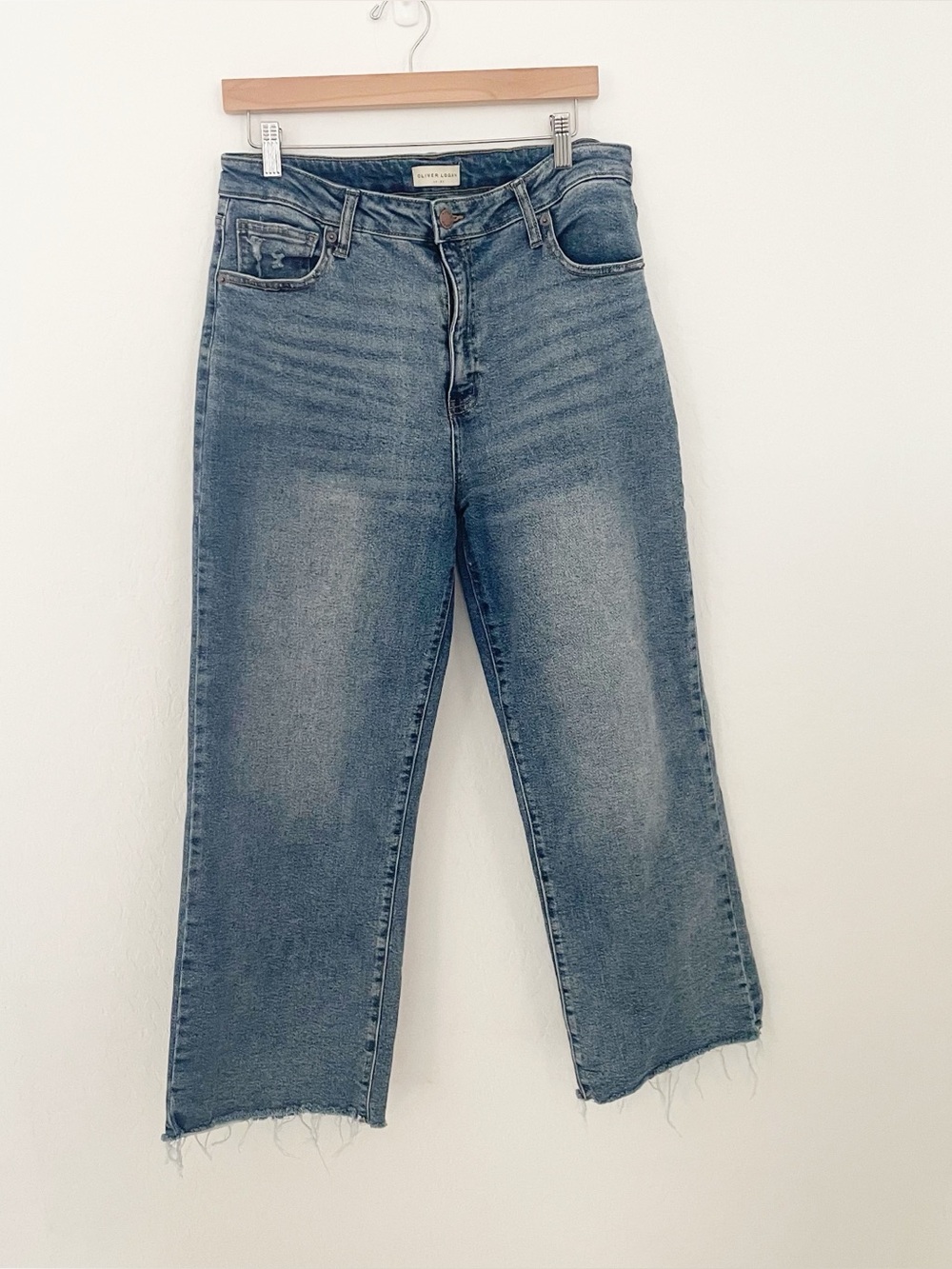 Oliver Logan Aberdeen Ankle Crop High Rise Jean vintage wash size 31